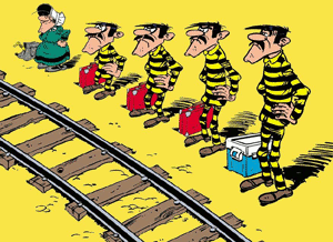 Gif animé Les dalton train